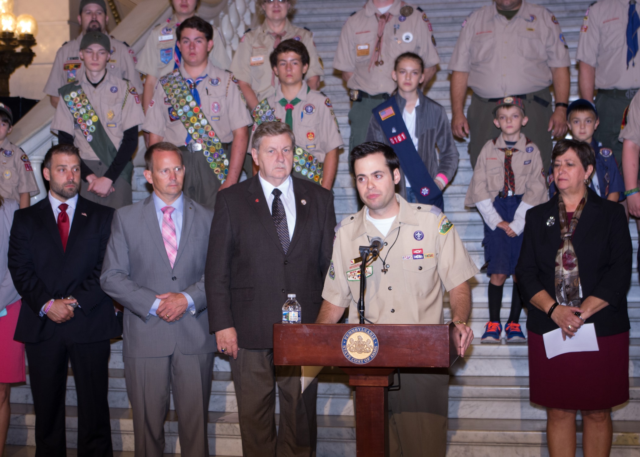 Boy Scouts from Fayette County visit their State Representative